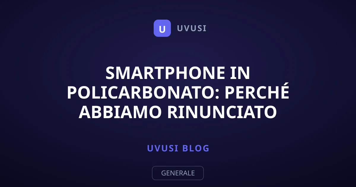 Smartphone in policarbonato: perché abbiamo rinunciato alla plastica